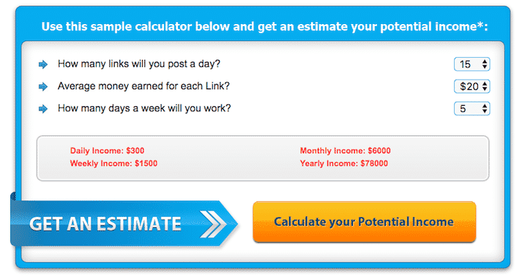 Link Posting Income Calculator
