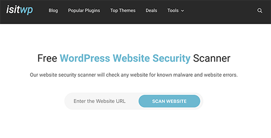 IsItWP Security Scanner - инструмент для проверки безопасности сайта