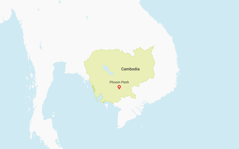 В какой стране находится камбоджи. Камбоджа на карте Азии. Камбоджа Кампучия карта.