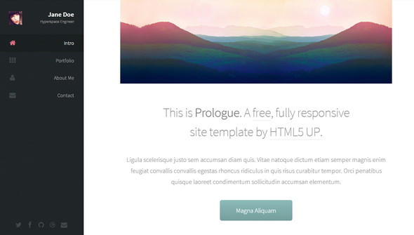 Prologue - шаблон сайта на HTML5