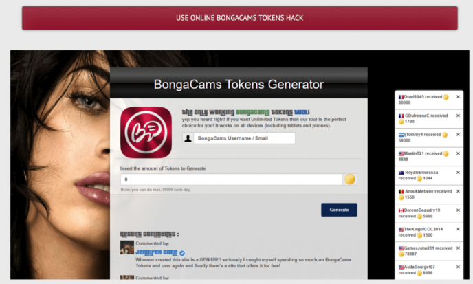 One of the most visited bongacams hacking site - of course it is a scam