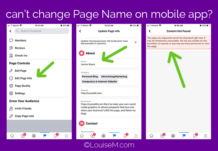 How to change your Facebook Page name on mobile