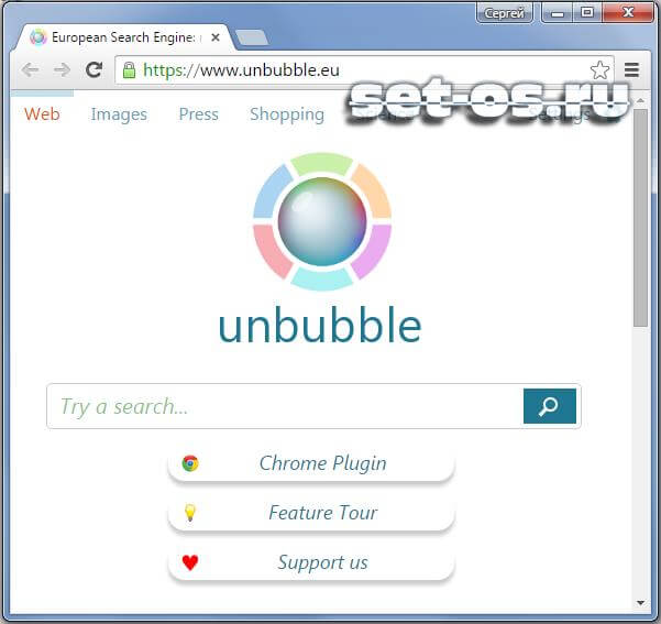 unbubble поисковик без рекламы 