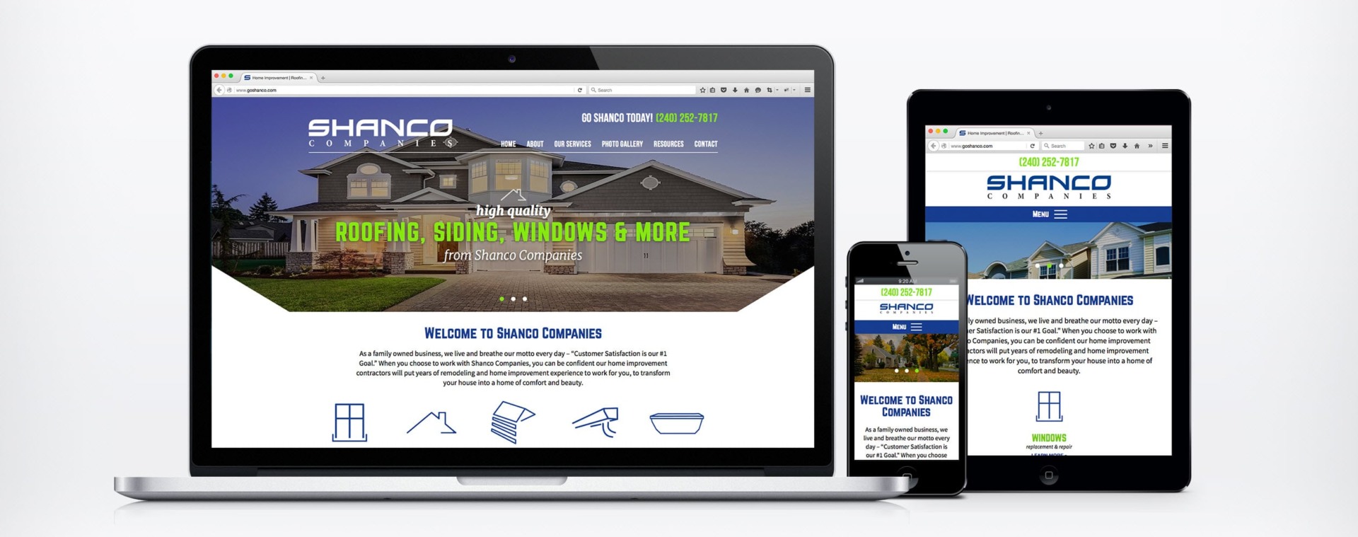 example of a website design for a home service company