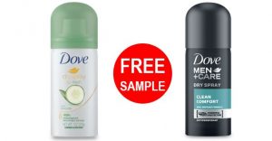 free dove deodorant sample