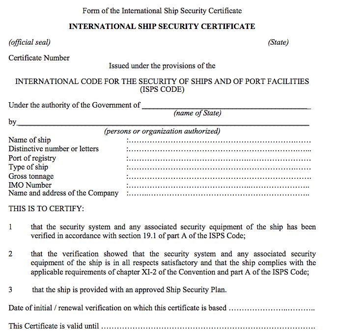 international-ship-security-certificate